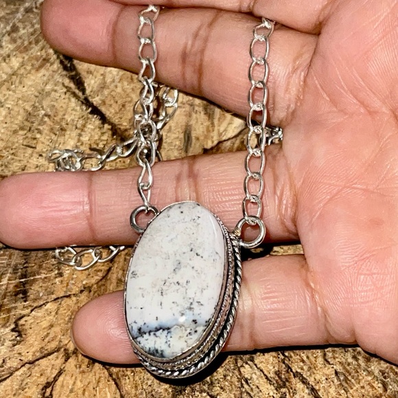 Dendritic Agate Pendant Necklace - Picture 13 of 13